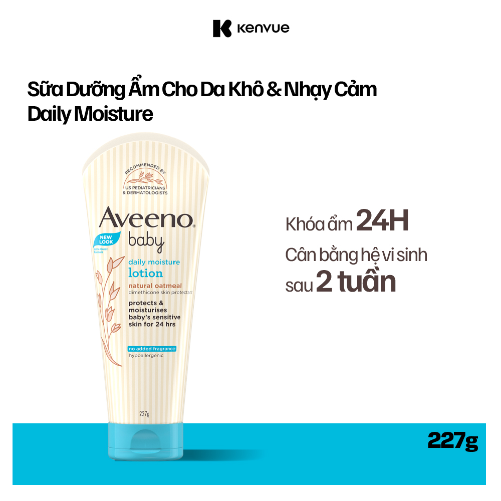 Sữa dưỡng ẩm cho da khô và nhạy cảm Aveeno Daily Moisture 227ml