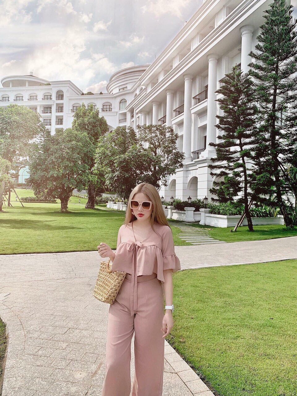 Set kiểu quần ống rộng