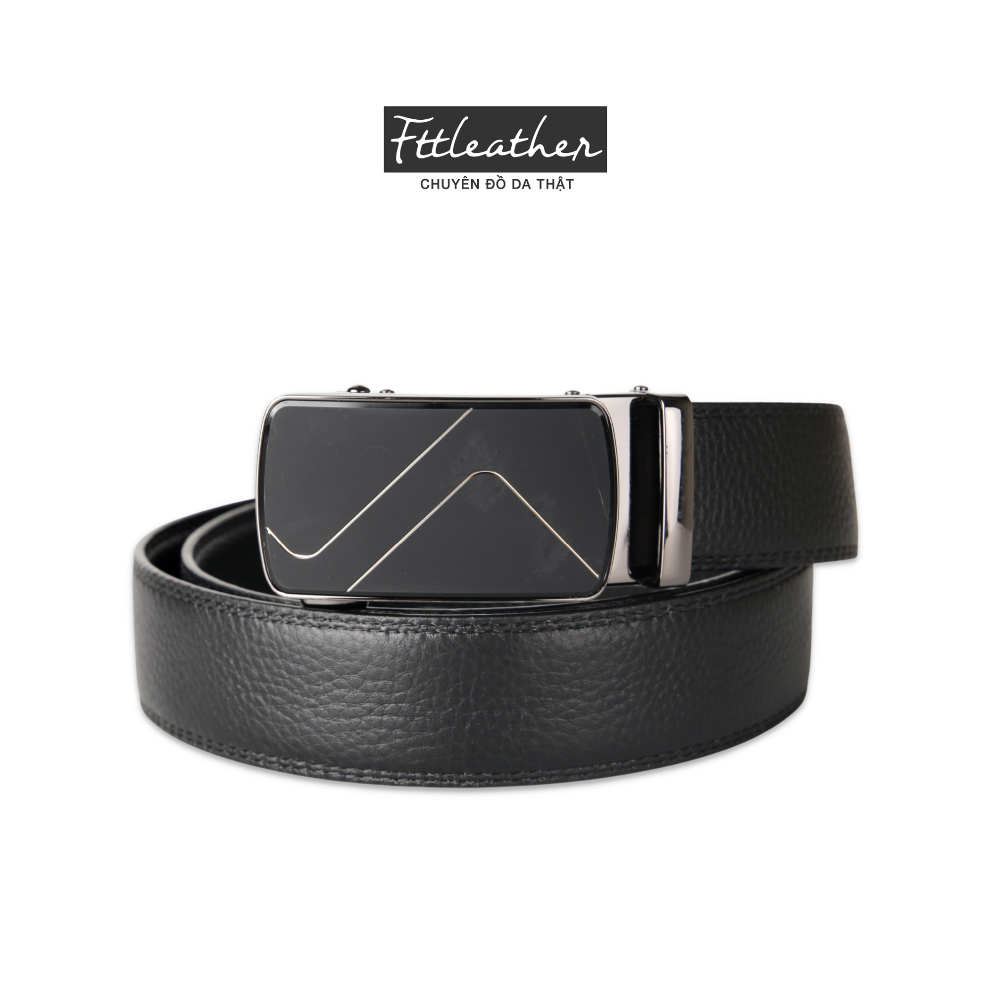 Thắt lưng da nam - dây nịt da mặt kính FTT Leather mã DF220401 da bò 100%