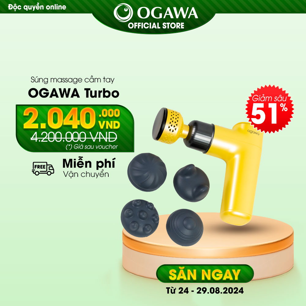 Súng massage cầm tay ogawa turbo revive - thiết kế độc đáo, nâng cao trải nghiệm