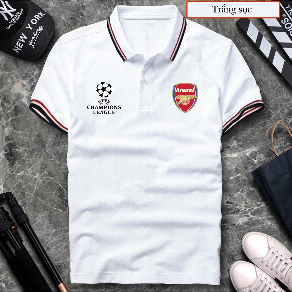 Áo thun polo áo arsenal áo thun có cổ đủ size áo polo nam và áo polo nữ áo thun polo