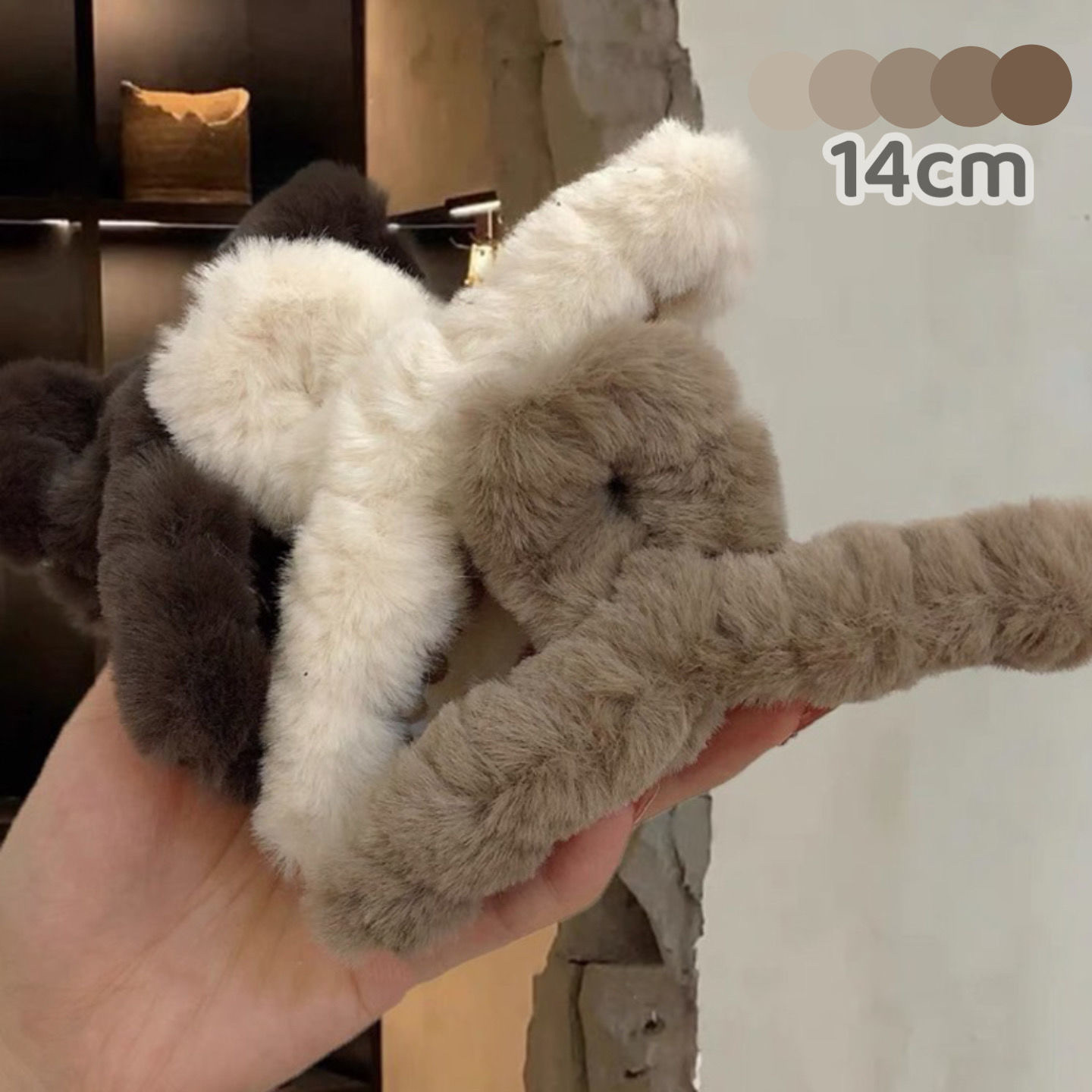 Kẹp tóc nữ kẹp càng cua cào lông kẹp nhung thu đông sang trọng