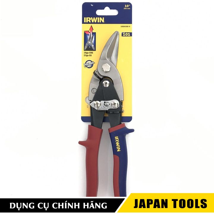 Kéo cắt tôn mũi cong phải 10/250mm irwin 10504309 | japan tools