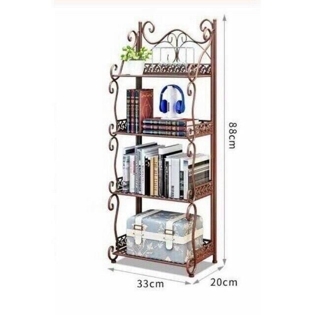 Kệ 4 tầng đa năngkệ hoa văn lạ mắtKệ sắt phun sơn 4 tầng hoa văn cực đẹp