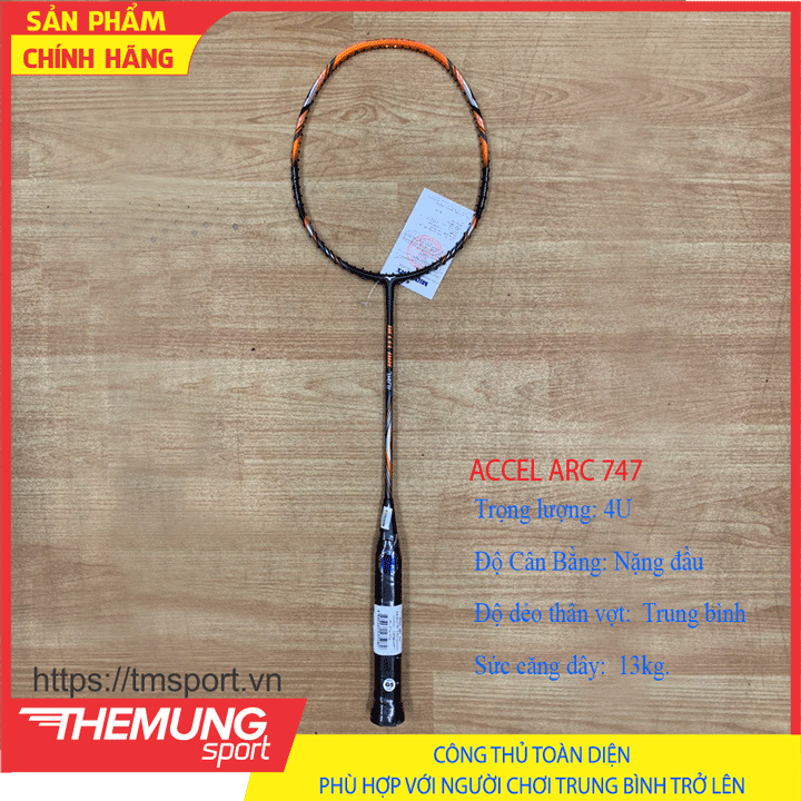Vợt cầu lông mizuno accel arc 747 mã : mz-bf2155 nặng đầu thiên công