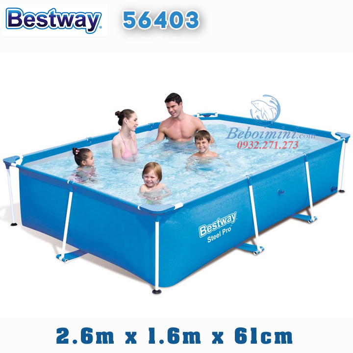 Bể Bơi khung kim loại Bestway Kích thước: 221cm x 150cm x 60cm , Bể Bơi Gia Đình