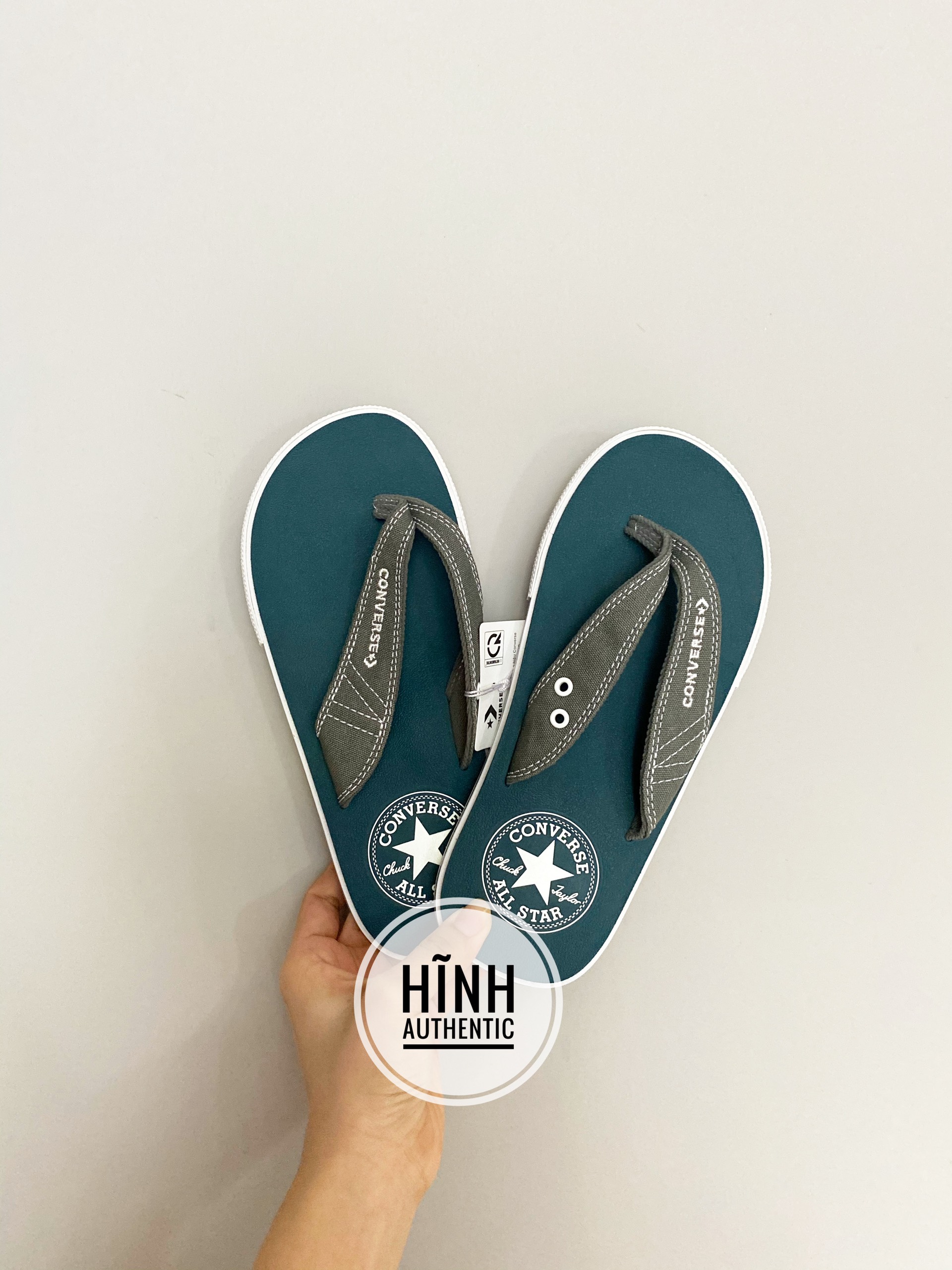 Dép Converse xanh quai xám xỏ ngón chính hãng