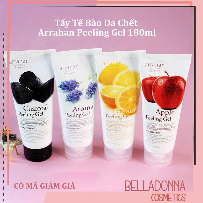 [HCM][ 6 loại ] Tẩy Tế Bào Da Chết, Dưỡng Ẩm, Dưỡng Sáng Và Làm Sạch Da Arrahan Peeling Gel 180ml