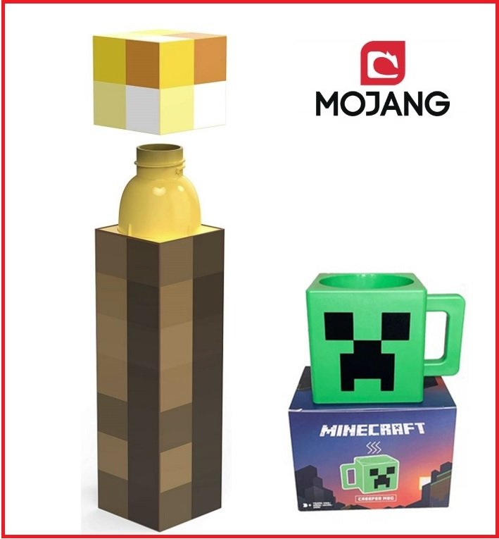 [HCM]Bình đựng nước Minecraft hình đuốc độc lạ năm 2021