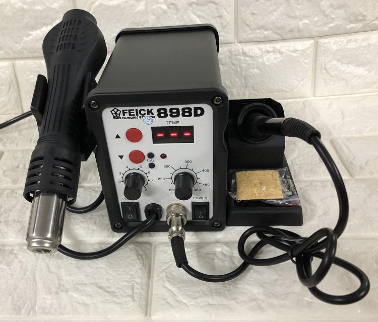 Máy khò nhiệt và hàn thiếc 2 trong 1 feick smd-898d