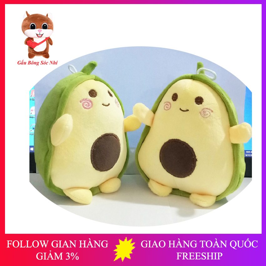 Gấu Bông Quả Bơ 🥑 Gối Ôm Quả Bơ 🥑 Quả Bơ Trứng Nhồi Bông Cao Cấp