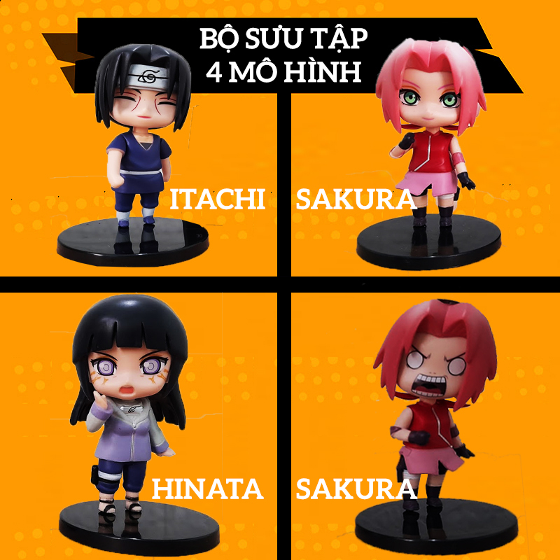 Bộ Sưu Tập Mô hình Itachi, Sakura, Hinata Chibi Để Bàn Siêu Đẹp Nhựa ABS Bền Bỉ An Toàn