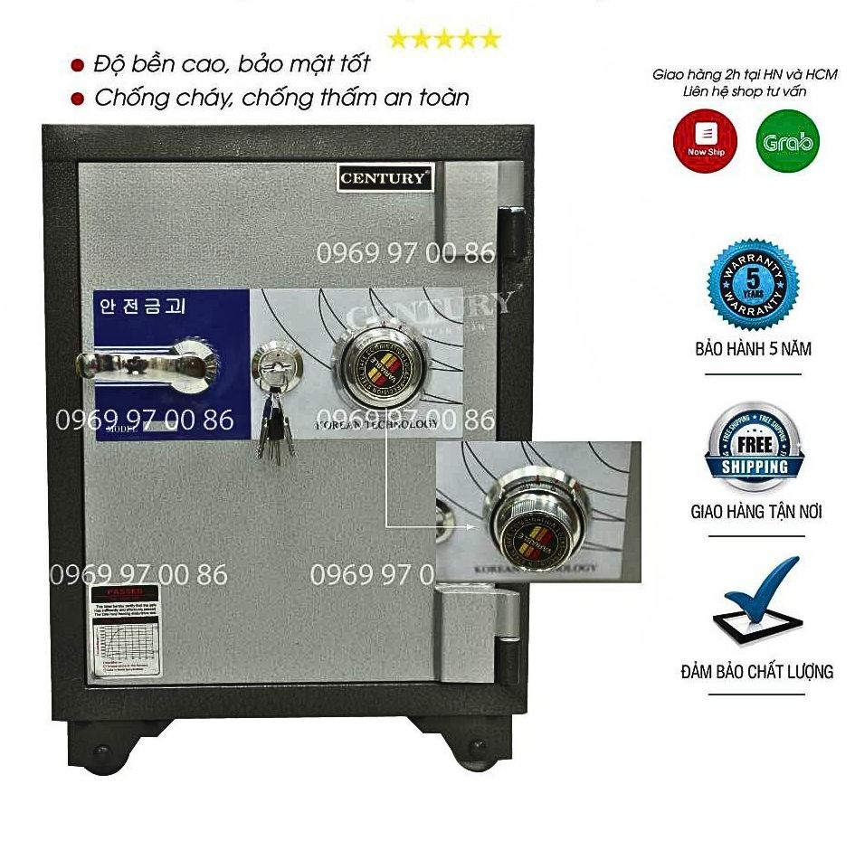 Két sắt khóa cơ cao cấp Century CF455KC Két sắt gia đình Đựng tiền nặng 85kg Xuất Khẩu Hàn Quốc bền bỉ chống cháy cao cấp Két sắt giá rẻ BẢO HÀNH 5 NĂM Được kiểm tra hàng