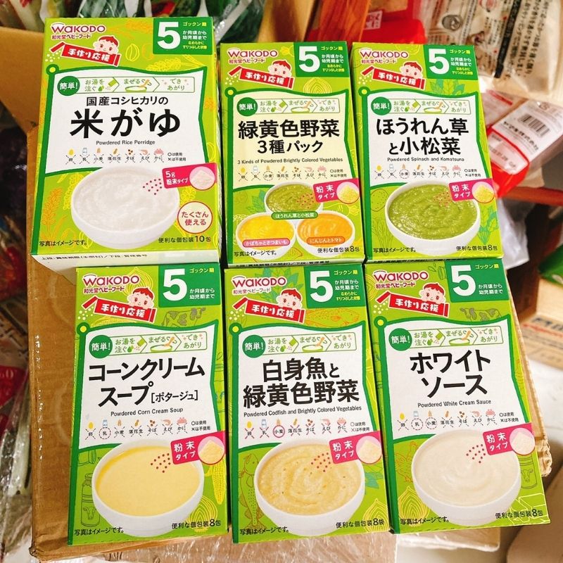 Bột ăn dặm Wakodo đủ vị cho bé từ 5 tháng