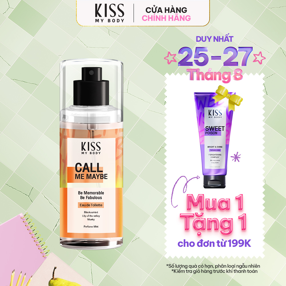 Xịt thơm toàn thân hương nước hoa malissa kiss - hương call me maybe 88ml