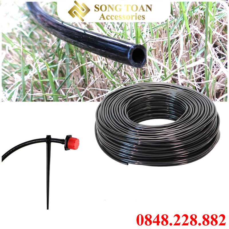 Dây phun sương, ống nhựa phun sương đen 8 ly nhựa - BÁN MÉT