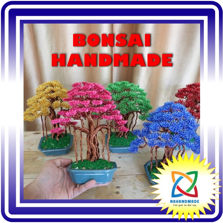 Bonsai dây đồng, dây nhôm mẫu mini tượng đồng thau