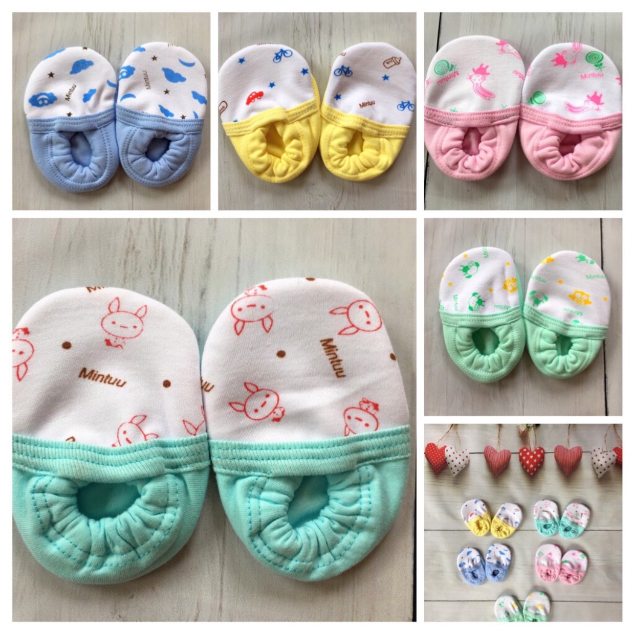 Giày vải cho bé sơ sinh, giày vải 2 lớp mang ấm chân cho bé _mintu