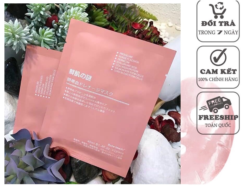 [HCM][1 HỘP] 50 MIẾNG MẶT NẠ NHAU THAI CỪU TẾ BÀO GỐC NHẬT BẢN - GIÚP DA CĂNG BÓNG MỊN MÀNG