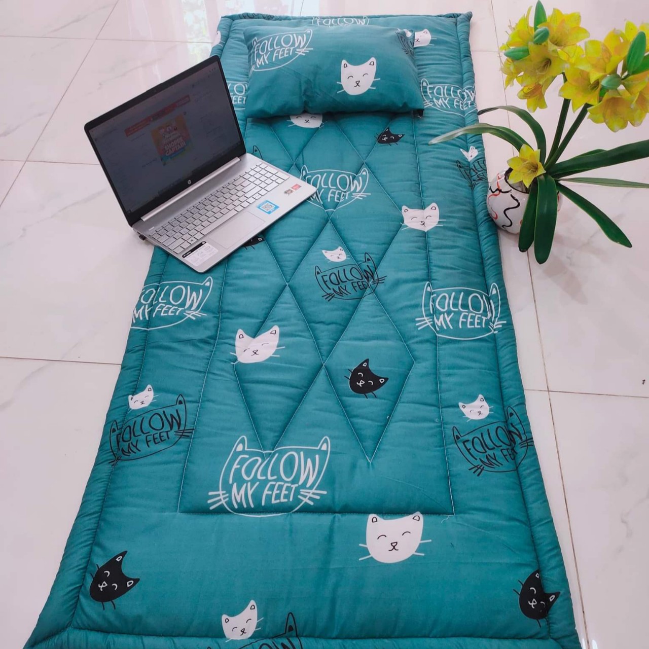 Nệm văn phòng- nệm ngủ văn phòng gấp gọn 80x190 có gối + túi dựng tiện lợi