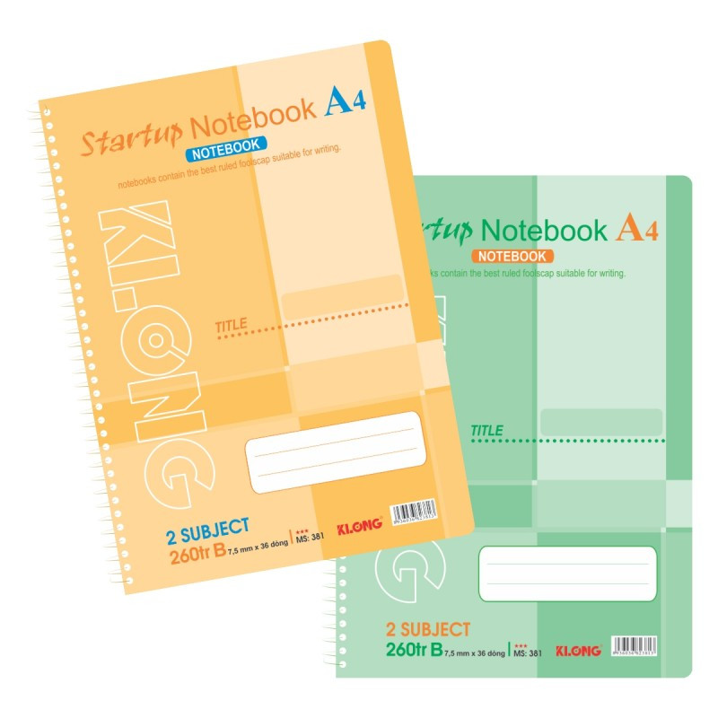 Sổ lò xo đơn a4 - 260 trang klong ms: 381