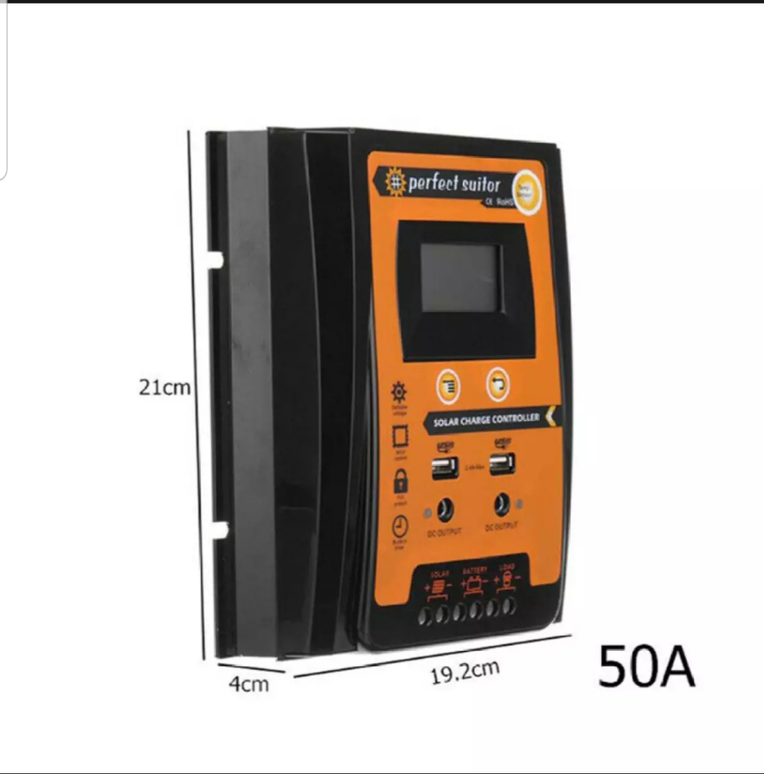 Điều khiển sạc mppt pin mặt trời 12/24v 50a thông minh