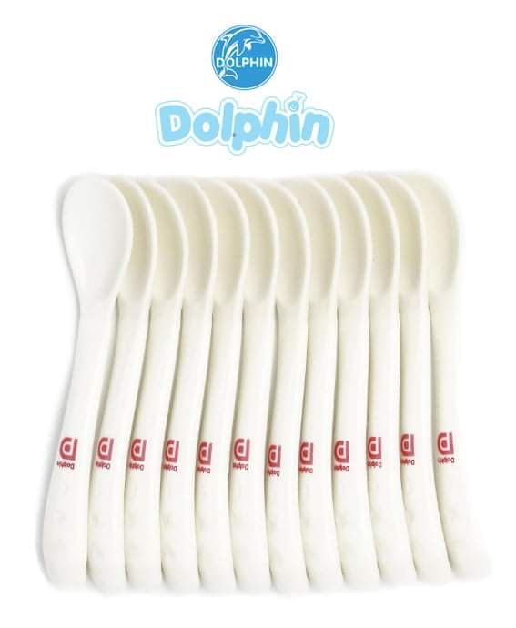 Thìa Phíp Ăn Dặm Dolphin Trắng Cao Cấp