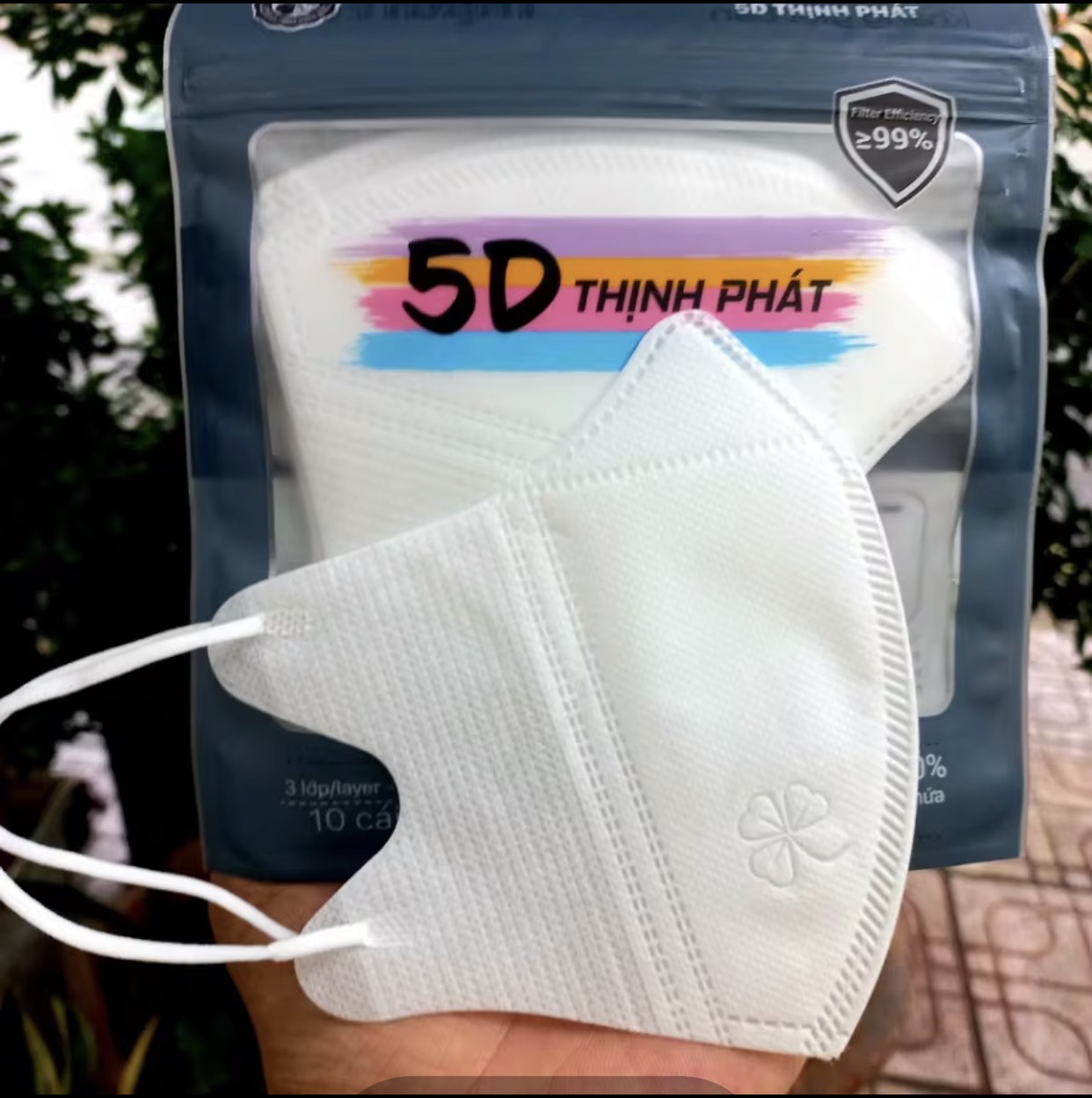 Combo 50 chiếc Khẩu trang 5D Mask Thịnh Phát 5 túi kháng khuẩn