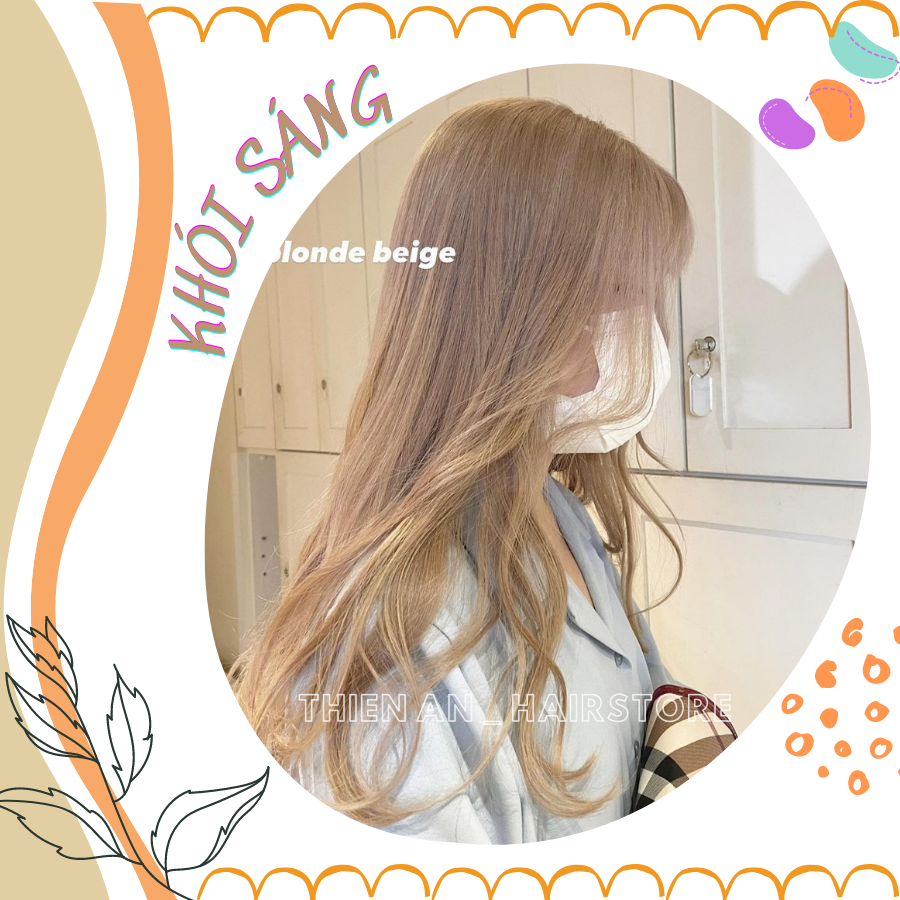 Thuốc nhuộm tóc màu Vàng Khói Sáng + kèm trợ nhuộm