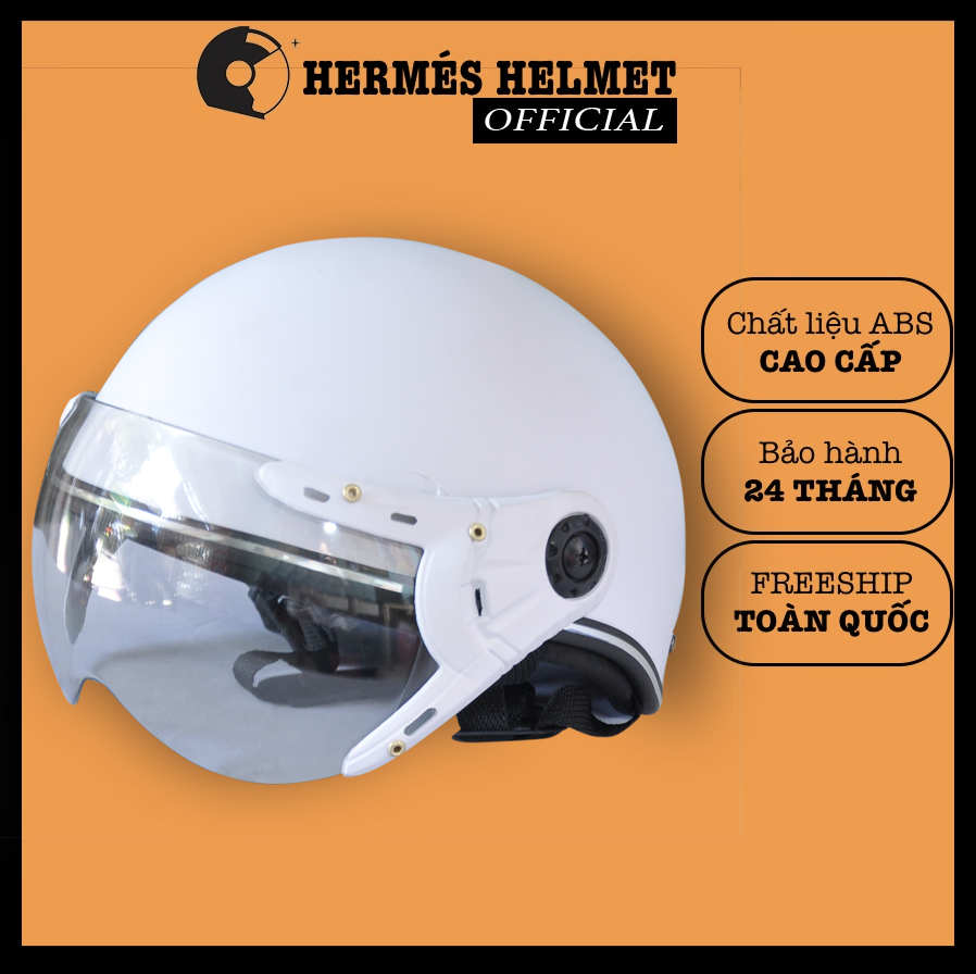 [HCM]Mũ Bảo Hiểm Nửa Đầu Liền Kính - Nón 1/2 Kính Càng nhiều màu