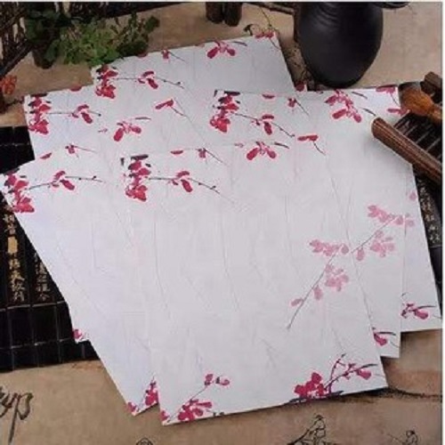 Sét 16 tờ giấy viết thư pháp, giấy viết thư phong cách Nhật Bản, giấy shi lưu bút, giấy nhớ sổ