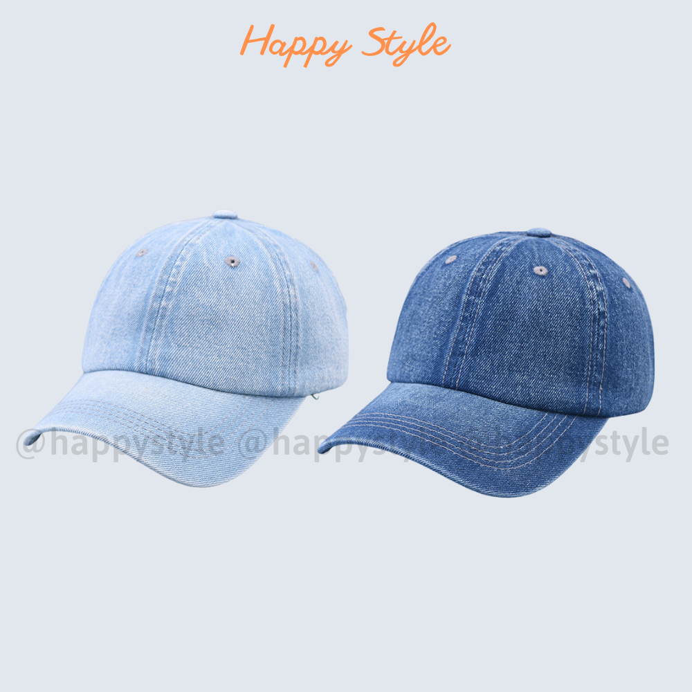 Mũ Lưỡi Trai Jean Trơn Nón Kết Chất Denim Form Unisex Nam Nữ N147