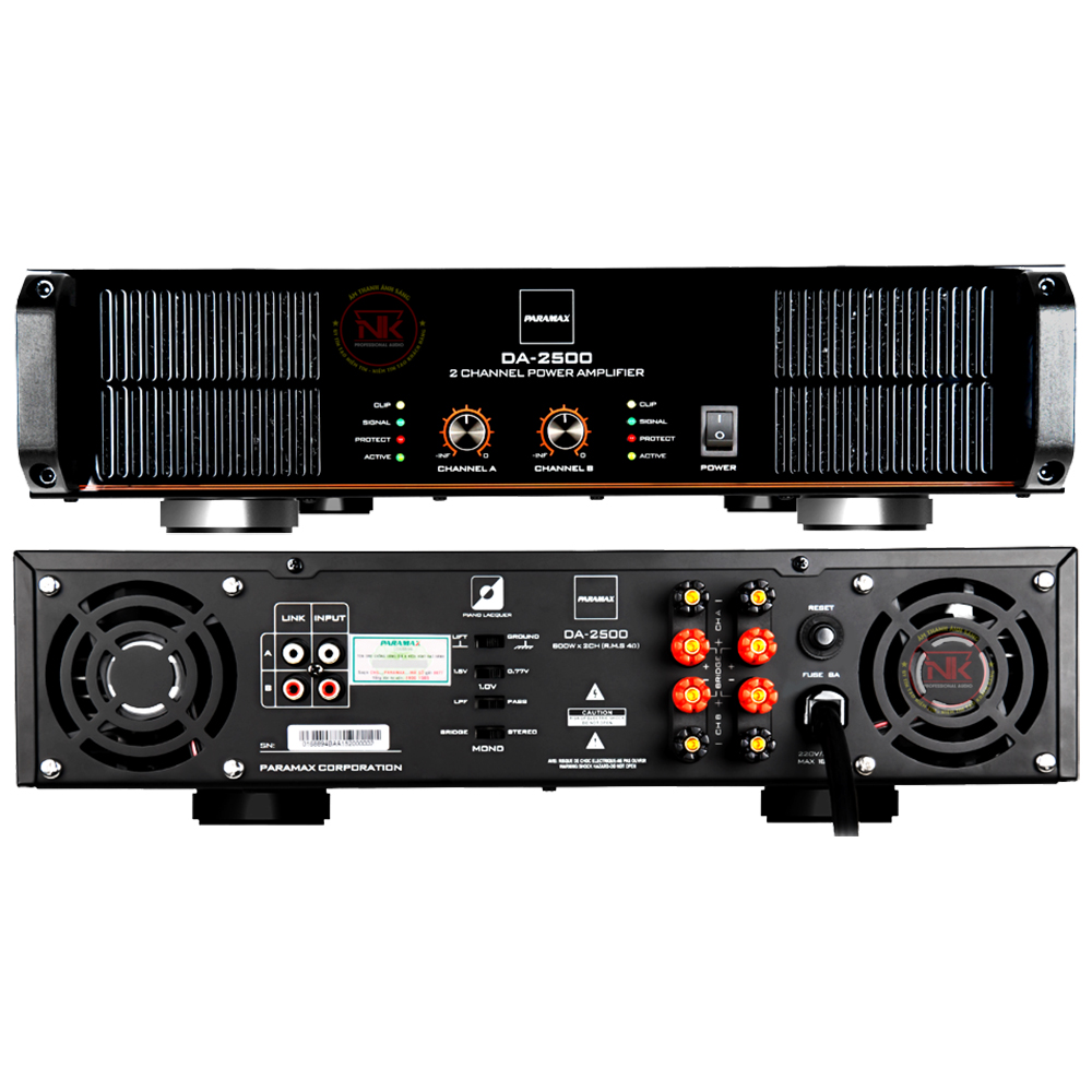 Main cục đẩy công suất PARAMAX DA-2500 bảo hành 3 năm tặng dây canon miễn phí vận chuyển