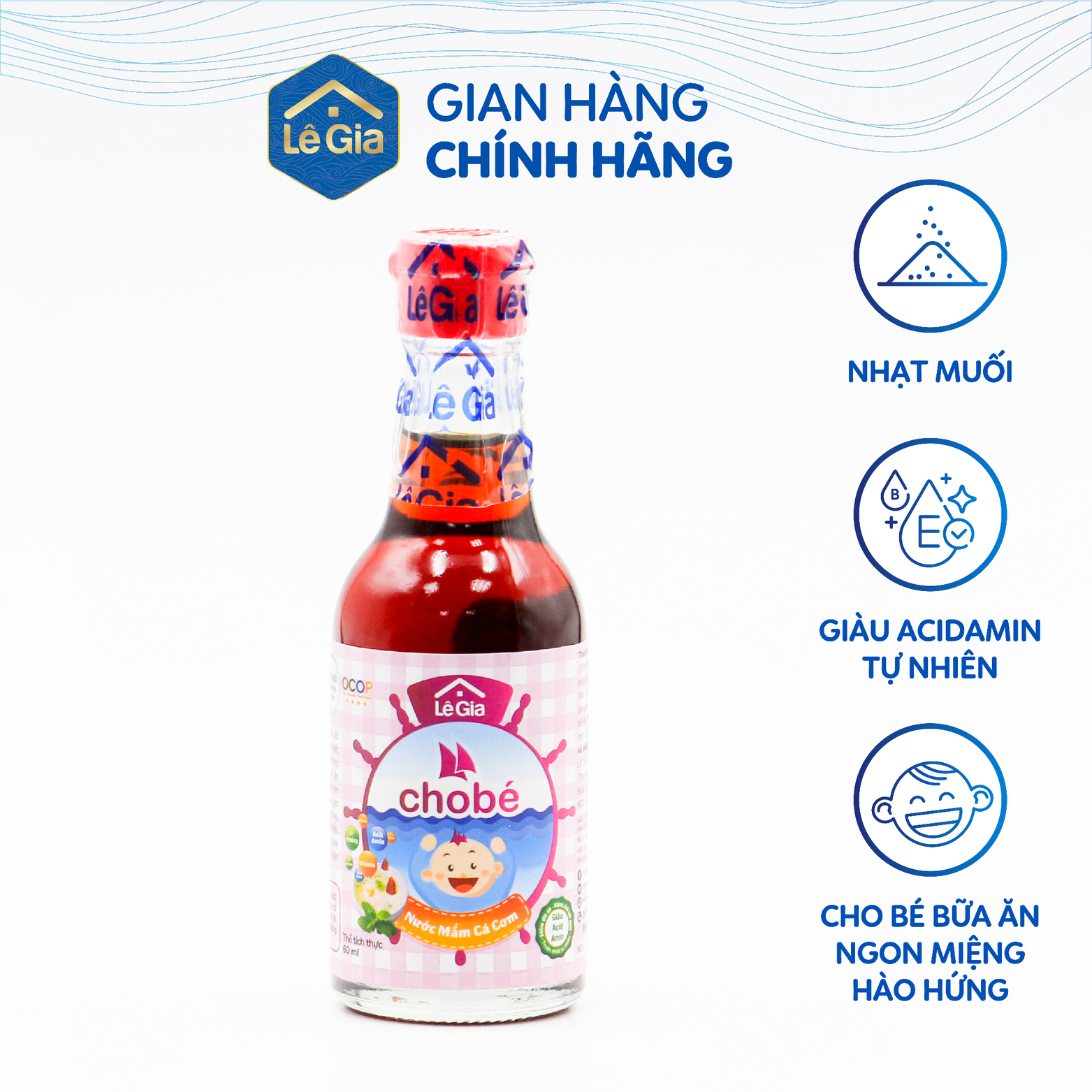 Nước mắm cho bé ăn dặm Lê Gia chai 60ml