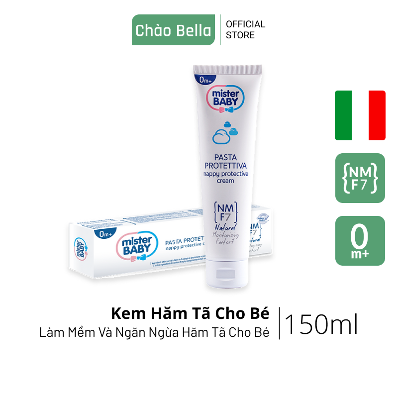 Kem Hăm Cho Bé Mister Baby Nappy Protective Cream (ITALY) | Bảo Vệ Da - Giữ Ẩm - Ngăn Ngừa Nổi Mẩn & Tấy Đỏ (100m) Date 10/2023