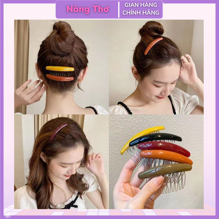 Cài tóc mái, xước tóc mái nhựa trơn xinh xắn