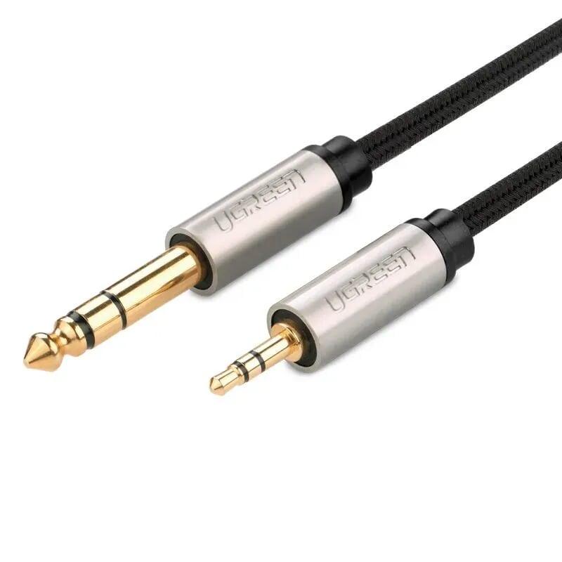 Ugreen 40808 10m màu đen cáp âm thanh 3.5mm sang 6.5mm cao cấp av127