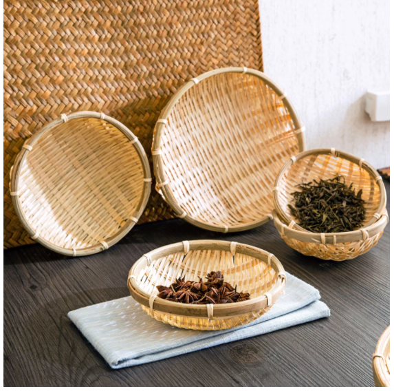 Rá tre, rổ tre bé xinh trang trí