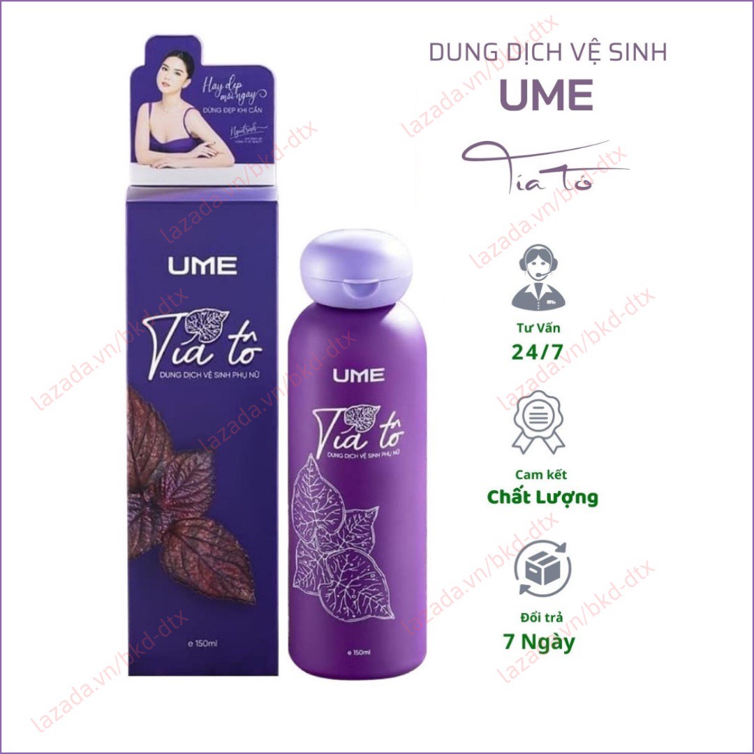 (Chinh Hang) Dung dịch vệ sinh phụ nữ Tía Tô UME Ngọc Trinh 150ml - Chu toàn cho vùng kỳ quan