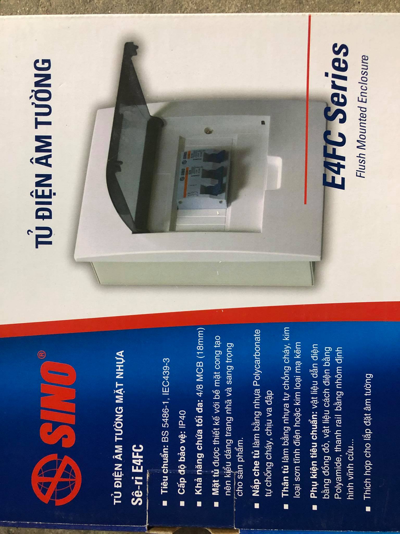Tủ điện âm tường Sino E4FC3/6LA