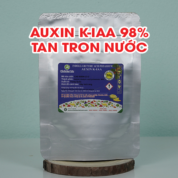 [HCM]Chất kích rễ thân lá Auxin K-IAA 98% (Potassium 3-Indole acetic acid) tan trong nước (gói 50g)