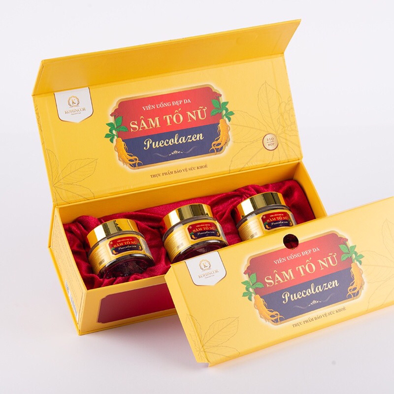 Hộp 45 viên sâm tố nữ puecolagen chính hãng công ty kohinoor star