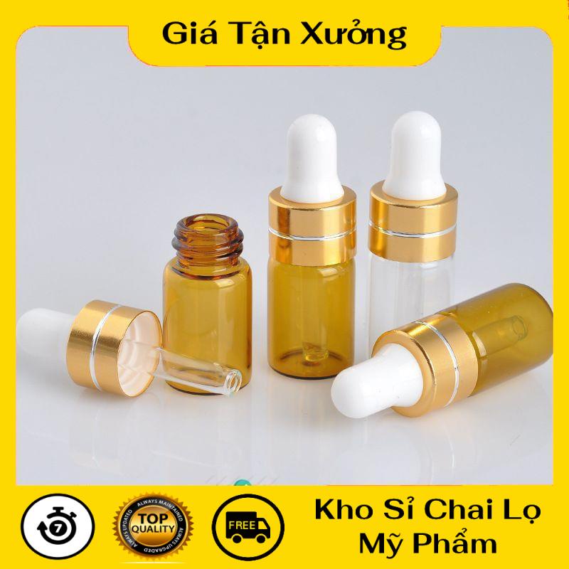Lọ Chiết Serum ❤ Lọ chiết tinh dầu mỏng, nước hoa 3ml,5ml,2ml khoen vàng , phụ kiện du lịch