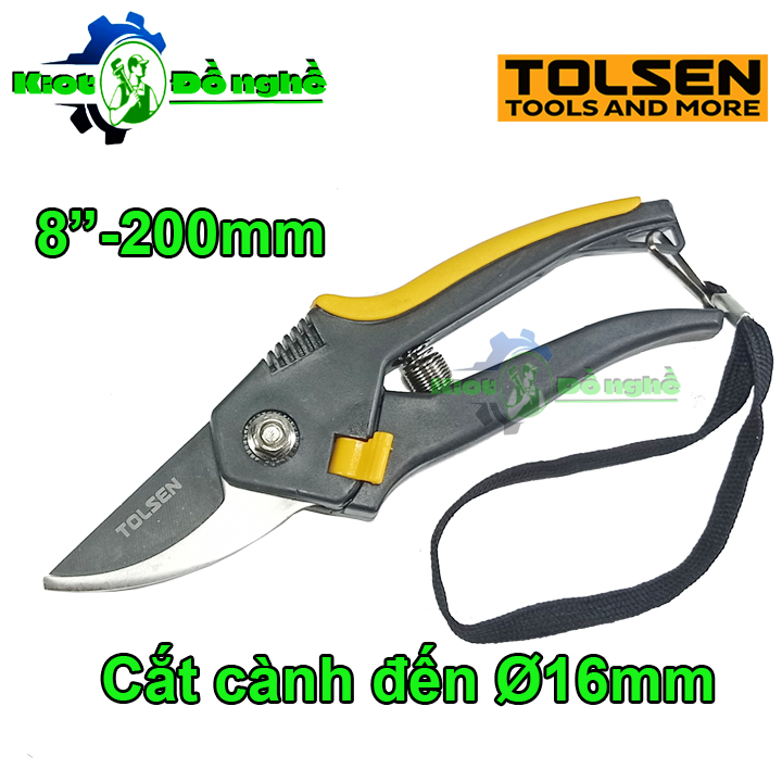 Kéo cắt cành cây 8 inch tolsen 31021-kéo cắt tỉa cây cảnh thuộc nhóm dụng cụ làm vườn - kiot đồ nghề