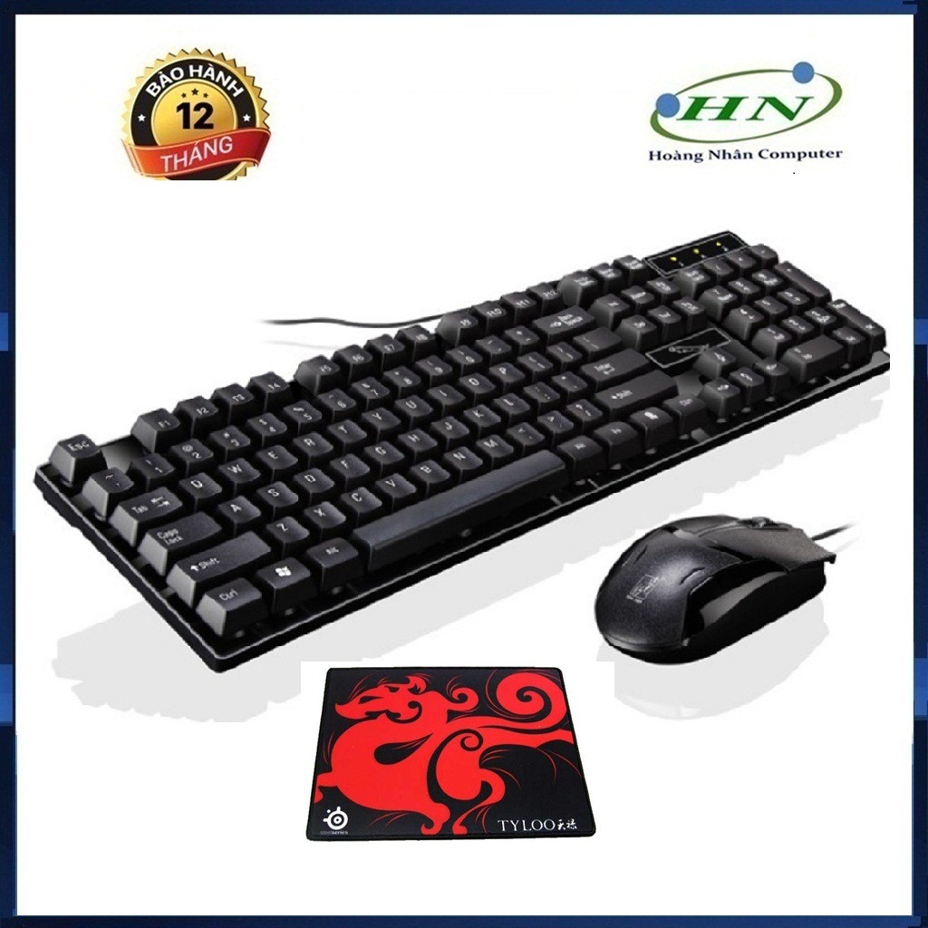 Bàn phím và chuột Q17 giả cơ game dụng   Tặng Lót Tyloos