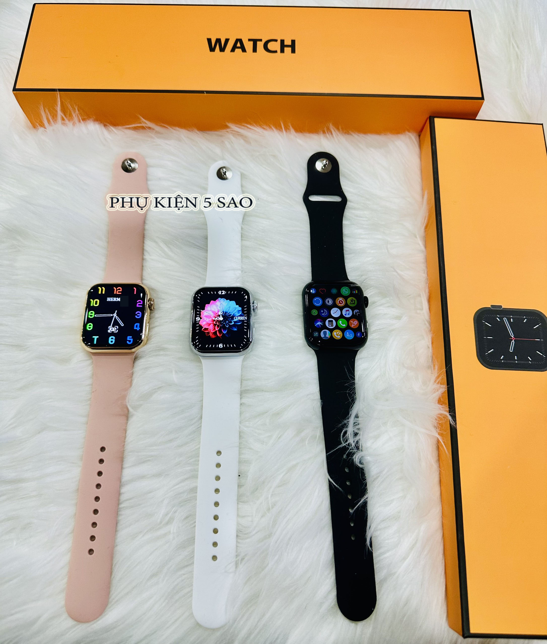 A W watch sr8 logo táo smart watch đồng hồ thông minh nghe gọi nhận thông báo công nghê