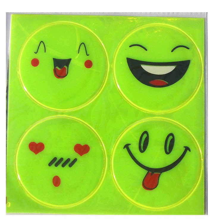 Tem dán phản quang mặt cười 4 icon lớn