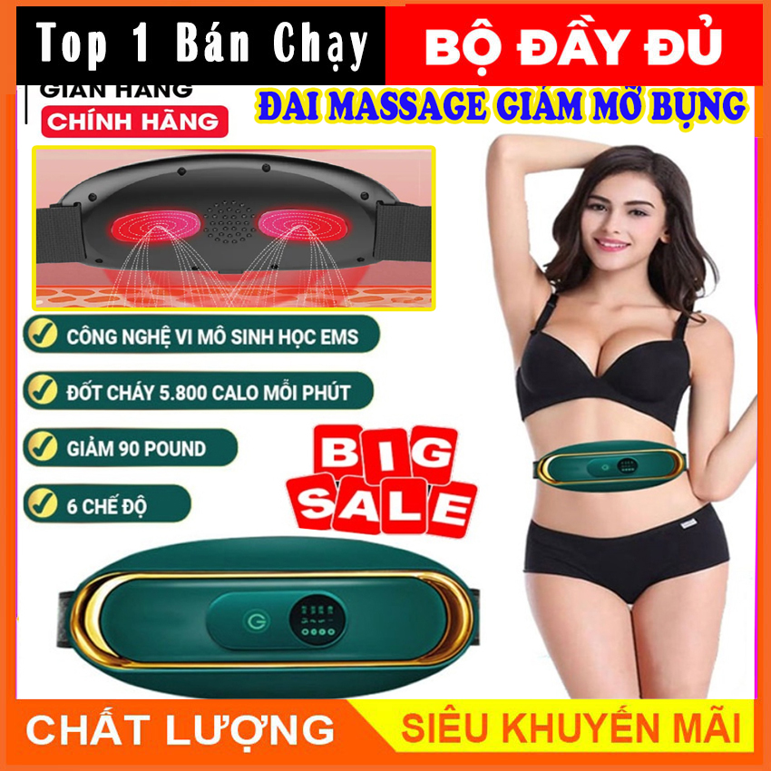 Đai Massage Giảm Mỡ Bụng Cao Cấp EMS máy mát xa điện giảm cân máy đánh tan mỡ bụng máy massage bụng giảm mỡ châm cứu lưng, mông, chân dành Cho Cả Nam Và Nữ Laz Hcm