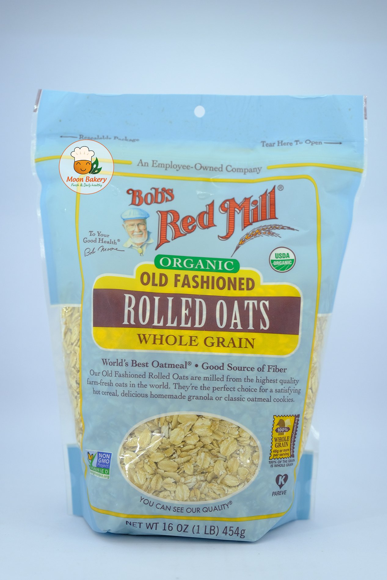 Yến mạch cán dẹt hữu cơ Bob’s red mill Mỹ túi 454gr - HSD 2023
