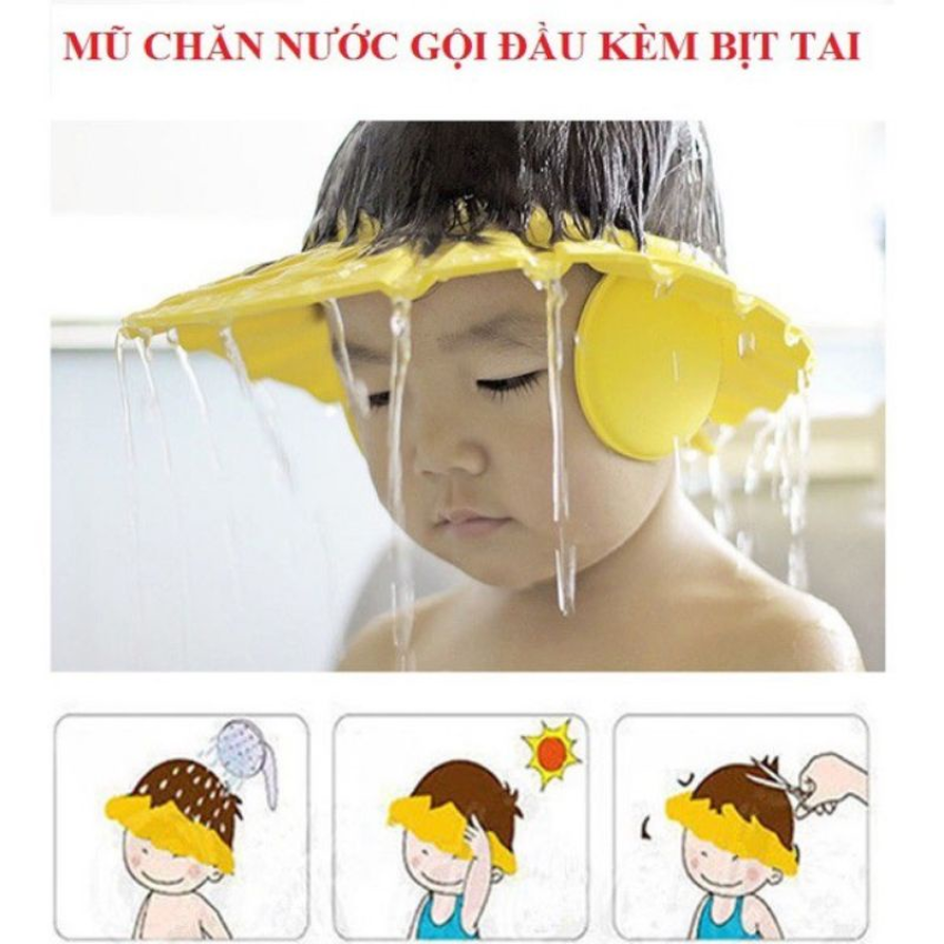 Mũ tắm cho bé mũ tắm chắn nước -mũ tắm /chẵn tại chống nước, mũ tắm, mũ, mũ tắm cho bé, đồ dùng phóng tắm, đồ dùng